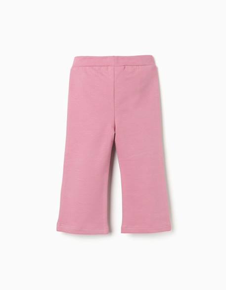 Legging évasé en coton peigné Bleu foncé+Rose foncé 6 - vertbaudet enfant 