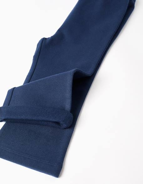 Legging évasé en coton peigné Bleu foncé+Rose foncé 4 - vertbaudet enfant 