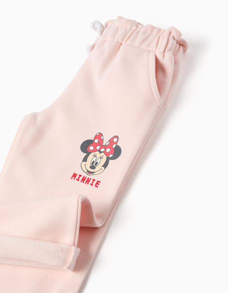 Pantalon de jogging en coton peigné à imprimé minnie Rose clair 4 - vertbaudet enfant 