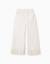 Pantalon en coton à jambe large avec fleurs brodées Blanc 2 - vertbaudet enfant 