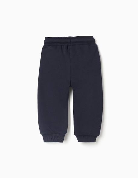Pantalon de jogging en coton à imprimé creativity Bleu foncé+Vert 2 - vertbaudet enfant 