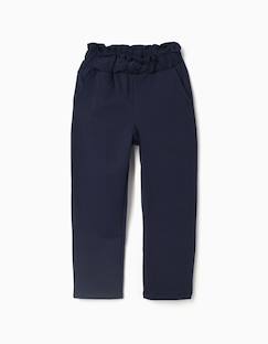 -Pantalon à coupe droite avec nœud décoratif