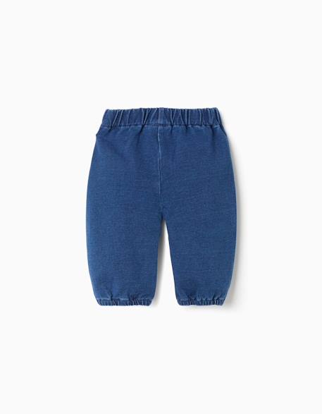 Pantalon en jean avec boutons décoratifs Bleu clair 2 - vertbaudet enfant 