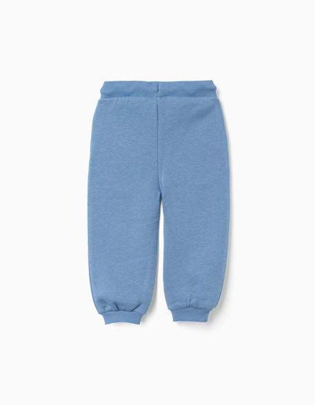 Pantalon de jogging en coton peigné à imprimé art thinker Bleu 3 - vertbaudet enfant 