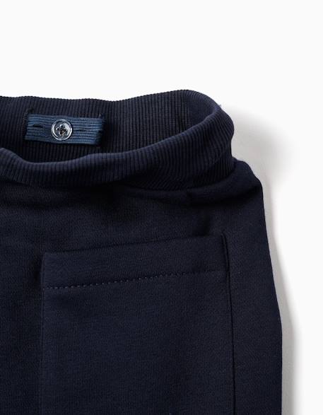 Pantalon de jogging cargo en coton peigné à imprimé no rules Bleu+Bleu foncé 7 - vertbaudet enfant 
