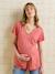 T-shirt grossesse col V vieux rose 1 - vertbaudet enfant 