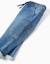 Pantalon en jean à coupe droite et poches cargo Bleu 4 - vertbaudet enfant 