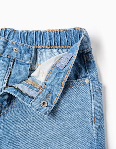 Pantalon en jean baggy Bleu+Bleu clair 7 - vertbaudet enfant 