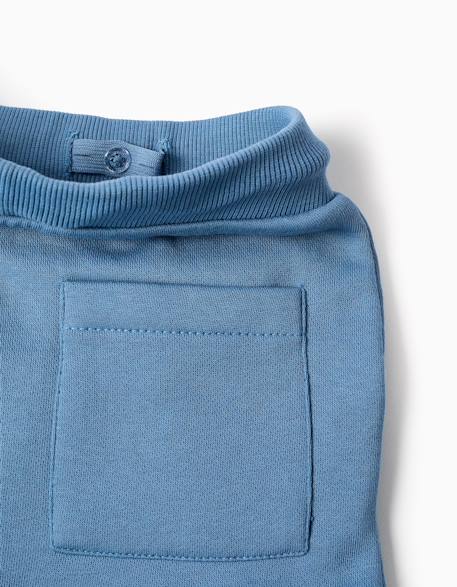 Pantalon de jogging cargo en coton peigné à imprimé no rules Bleu+Bleu foncé 3 - vertbaudet enfant 