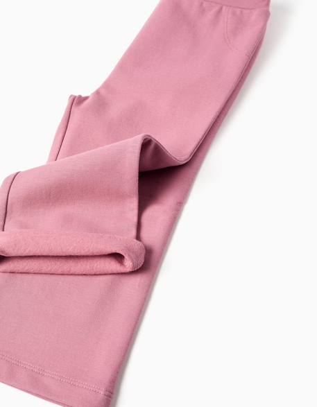 Legging évasé en coton peigné Bleu foncé+Rose foncé 8 - vertbaudet enfant 