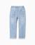 Pantalon de jogging en jean avec cordon Bleu clair 2 - vertbaudet enfant 