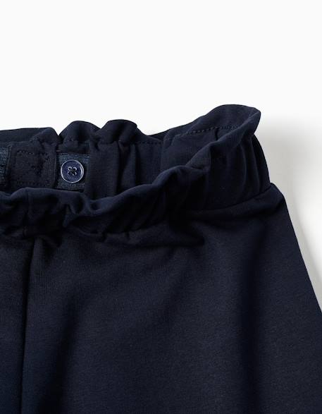 Pantalon à coupe droite avec nœud décoratif Bleu foncé 3 - vertbaudet enfant 