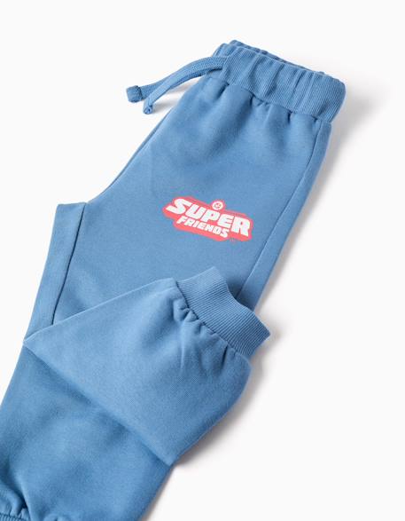 Sweat + pantalon de jogging en coton peigné avec super friends Bleu 4 - vertbaudet enfant 