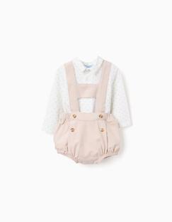 -Body-polo + short en velours côtelé