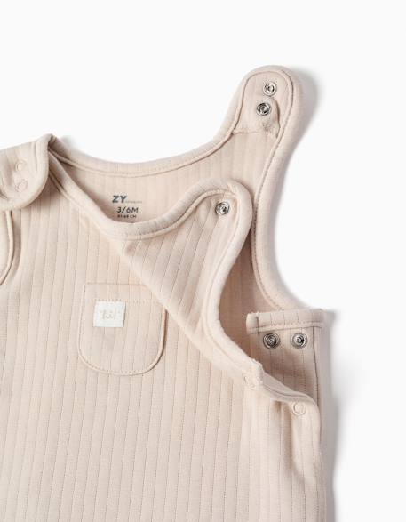 Ensemble body rayé + combinaison en coton Gris clair 4 - vertbaudet enfant 