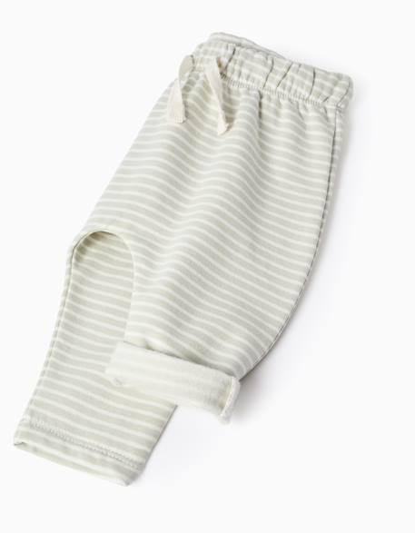 Sweat + pantalon en coton peigné Vert clair 4 - vertbaudet enfant 