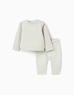 -Sweat + pantalon en coton peigné