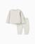 Sweat + pantalon en coton peigné Vert clair 1 - vertbaudet enfant 