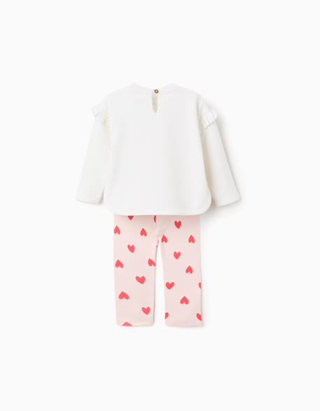 Sweat en coton peigné peppa pig + legging Rose clair 2 - vertbaudet enfant 
