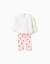 Sweat en coton peigné peppa pig + legging Rose clair 2 - vertbaudet enfant 