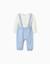 Body à manches longues rayé + pantalon Bleu clair 1 - vertbaudet enfant 
