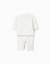 Sweat + pantalon à doublure en peluche Blanc 2 - vertbaudet enfant 