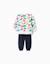 Sweat à motif + pantalon de jogging Blanc 2 - vertbaudet enfant 