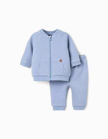 Bébé-Ensemble matelassé de sweat zippé + pantalon