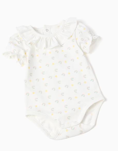 Body à motif + robe salopette en jean Bleu clair 3 - vertbaudet enfant 