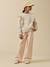 Pantalon large  en denim couleur - collection junior Amande+Nude 8 - vertbaudet enfant 