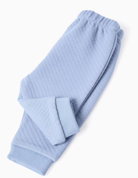 Ensemble matelassé de sweat zippé + pantalon Bleu clair 3 - vertbaudet enfant 