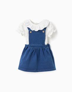 -Body à motif + robe salopette en jean