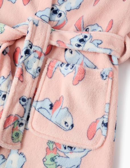 Robe de chambre en polaire corail avec motif stitch Rose foncé 4 - vertbaudet enfant 