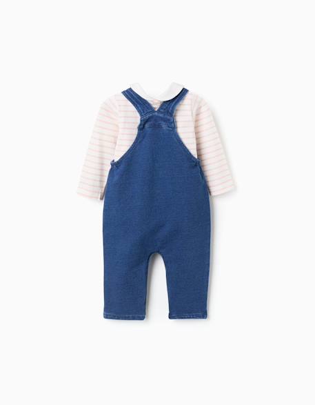 Body à manches longues rayé + combinaison Bleu clair 2 - vertbaudet enfant 