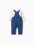 Body à manches longues rayé + combinaison Bleu clair 2 - vertbaudet enfant 