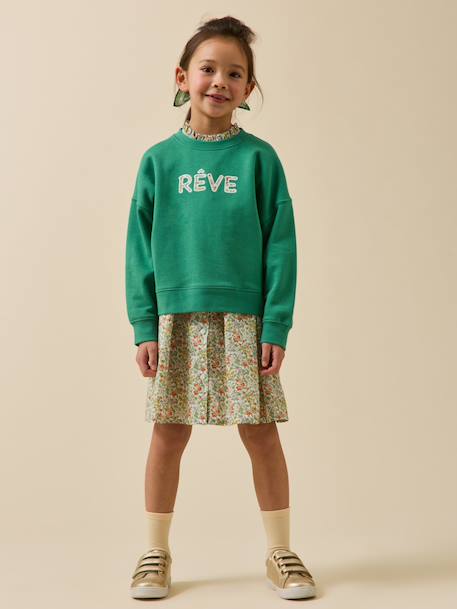Sweat  à message en tissu liberty - coton biologique Liberty nazanin 5 - vertbaudet enfant 