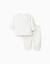Sweat + pantalon à doublure en peluche Blanc 1 - vertbaudet enfant 