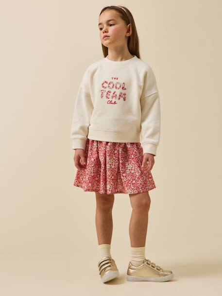 Sweat fille à message en tissu liberty - coton biologique Liberty lizzy 5 - vertbaudet enfant 