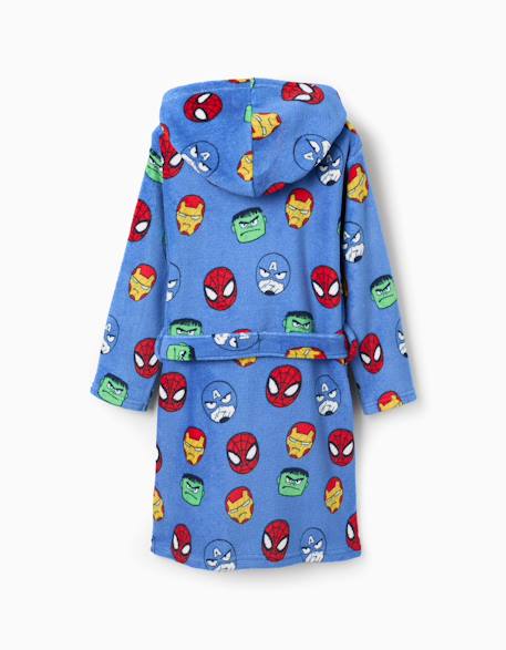 Robe de chambre en polaire corail à motif des avengers Bleu 2 - vertbaudet enfant 