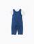 Body à imprimé + combinaison en jean Bleu clair 1 - vertbaudet enfant 