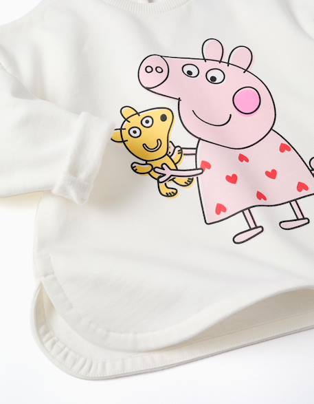 Sweat en coton peigné peppa pig + legging Rose clair 3 - vertbaudet enfant 