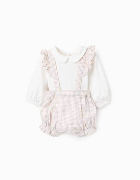 Bébé-Ensemble-Body + combinaison à motif vichy