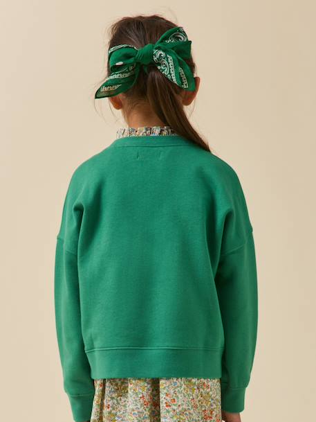 Sweat fille à message en tissu liberty - coton biologique Liberty nazanin 4 - vertbaudet enfant 