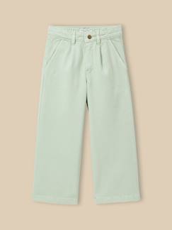 -Pantalon large  en denim couleur - collection junior