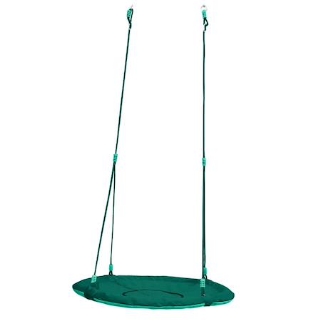 Balançoire ronde nid d'oiseau pour portique Vert olive 4 - vertbaudet enfant 