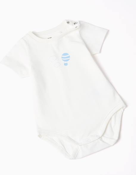 Body à imprimé + combinaison en jean Bleu clair 3 - vertbaudet enfant 