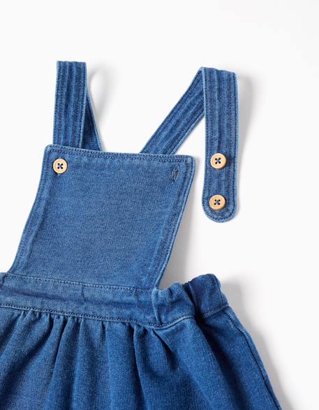 Body à motif + robe salopette en jean Bleu clair 4 - vertbaudet enfant 