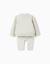 Sweat + pantalon en coton peigné Vert clair 2 - vertbaudet enfant 