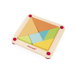 Tangram en bois avec 25 cartes modèles  - vertbaudet enfant