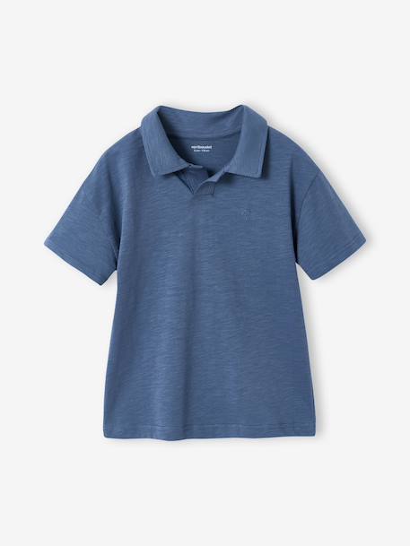Polo uni garçon bleu 1 - vertbaudet enfant 
